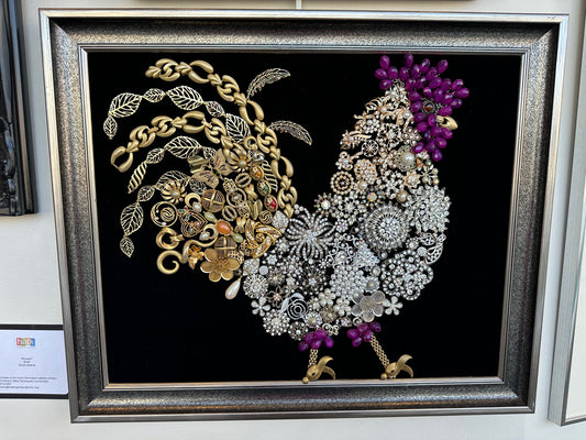 Rooster, approximately 19x23 in frame