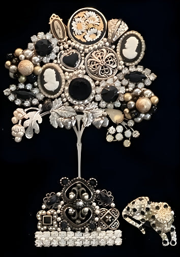 Silver and Black Art Nouveau