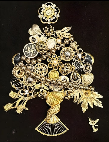 Gold and Black Christmas Tree
