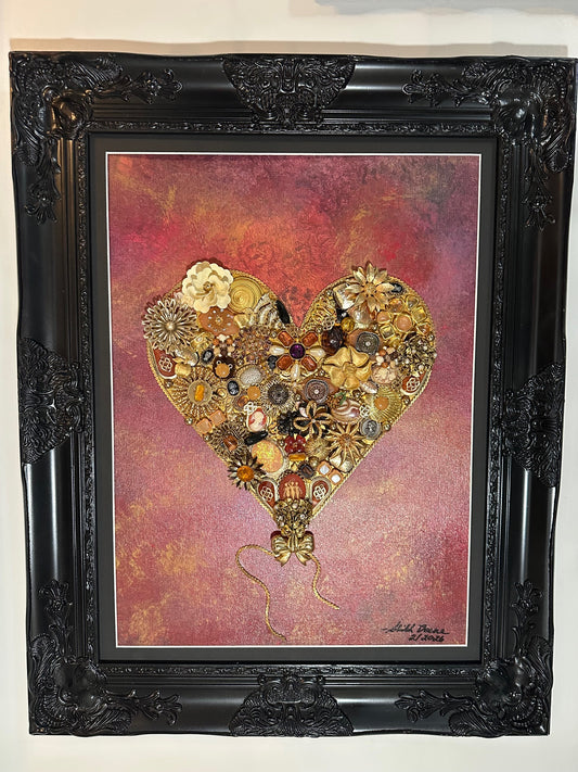 Wild at Heart, 18"x24", in black frame