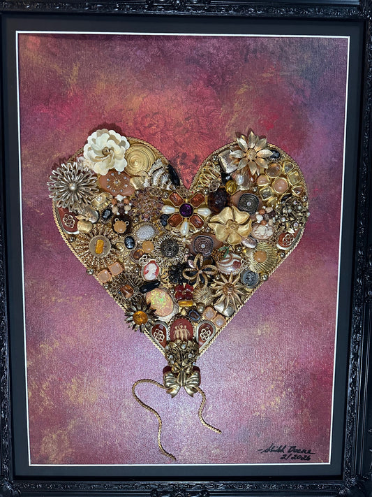 Wild at Heart, 18"x24", in black frame